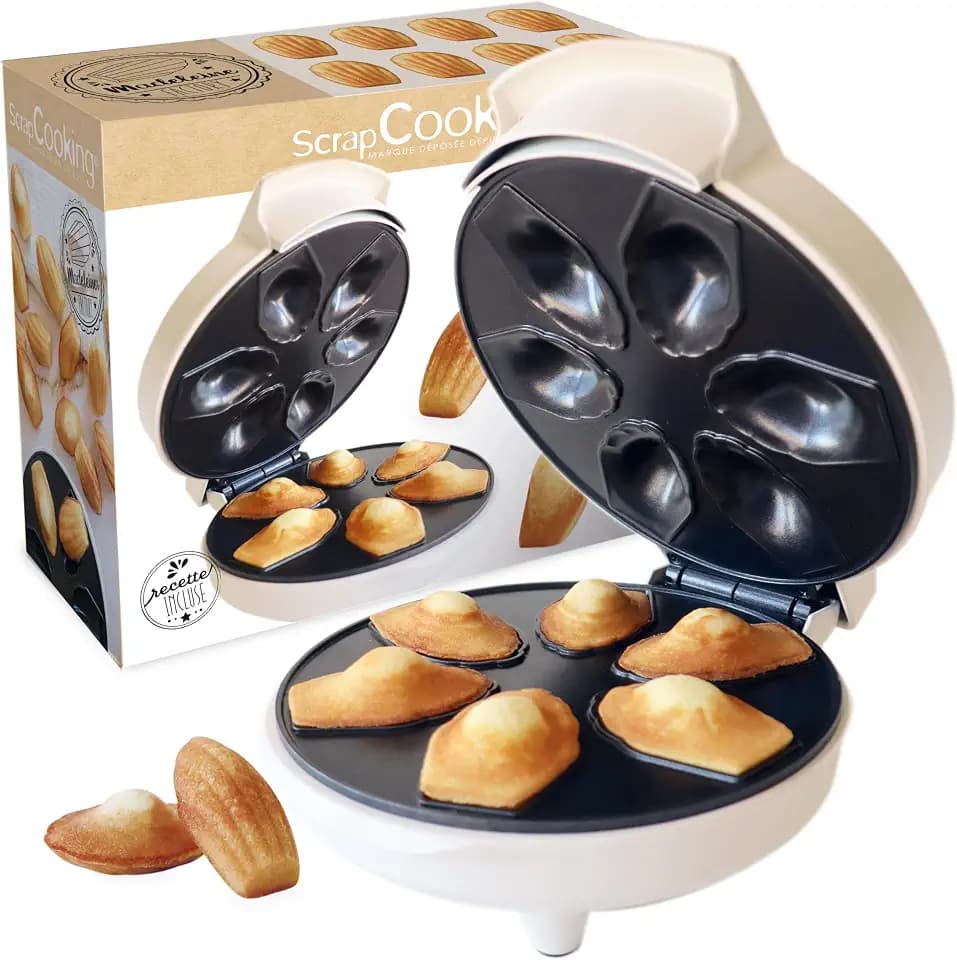 ScrapCooking - Madeleines-Maschine - Madeleines Factory - Weiche Madeleines in 4 Minuten - Geschenkidee für Backfans - Rezept inklusive - 3891