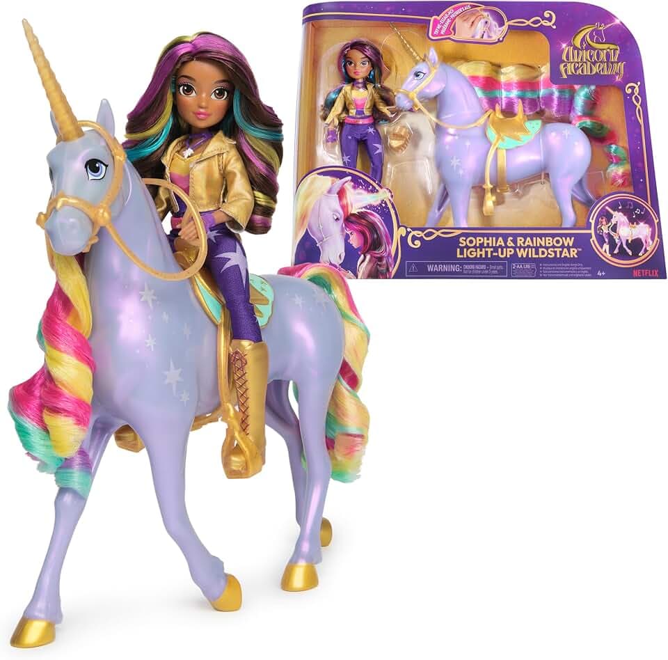 Unicorn Academy Sophia und Licht-Magie Wildstar interaktives Einhorn, 4+