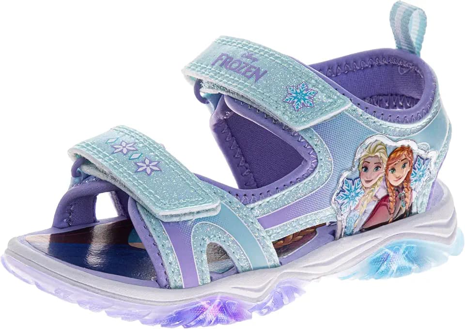 Girls Princess Moana Frozen LED Light Up Sandals Toddler/Little Kid/Big Kid