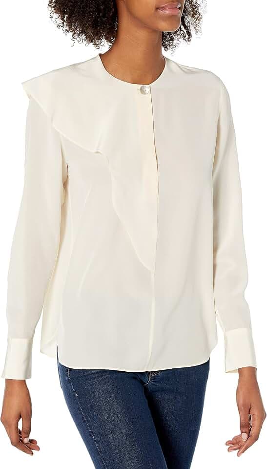 Vince Women's Asymmetric Flutter Blouse