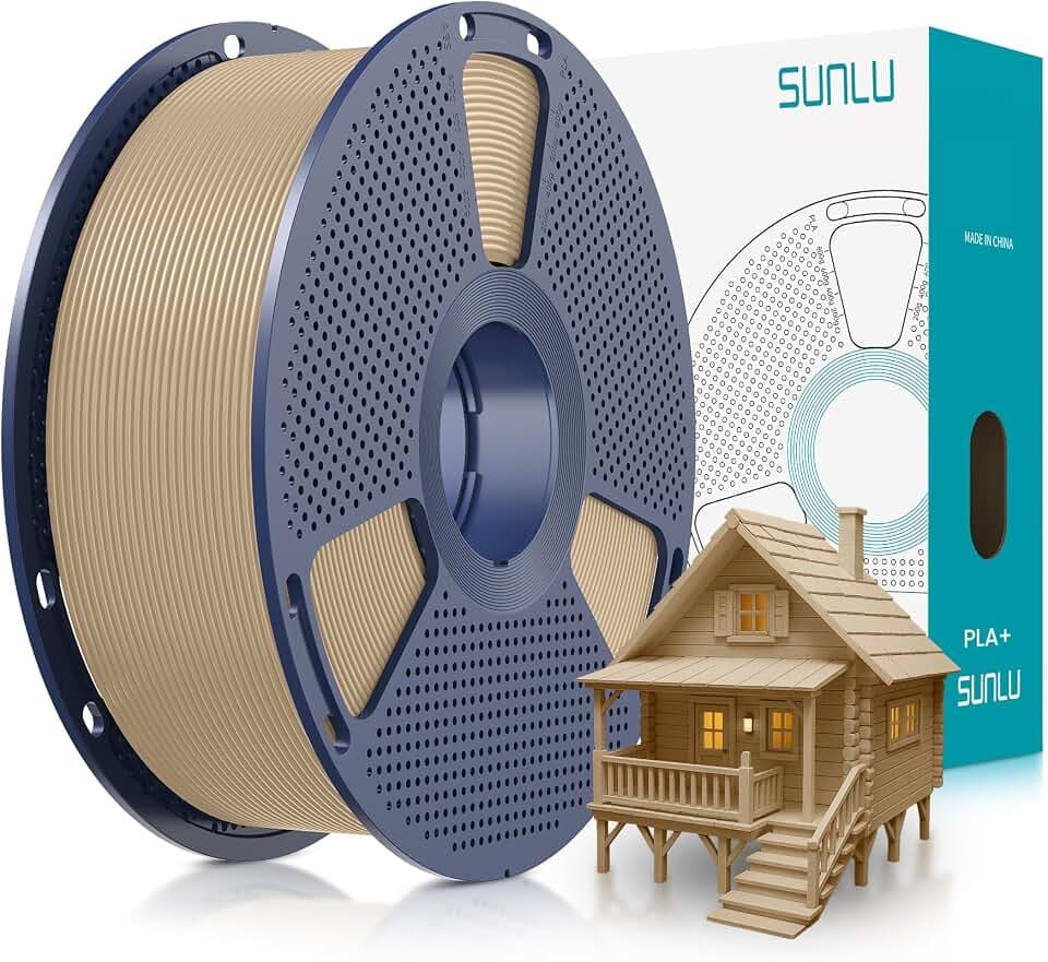 SUNLU PLA+ Filament 1.75mm, PLA Plus 3D Drucker Filament 1KG Eiche