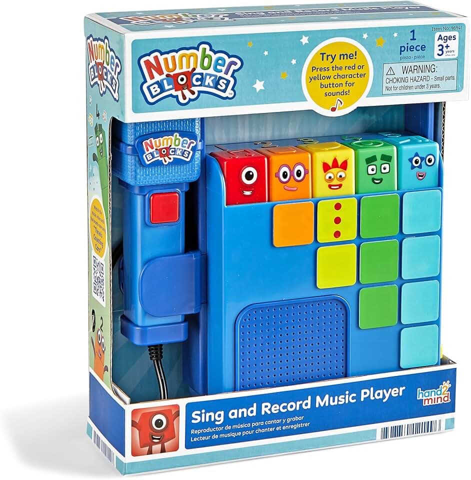 hand2mind Numberblocks Sing and Record Music Player, Ages 3+