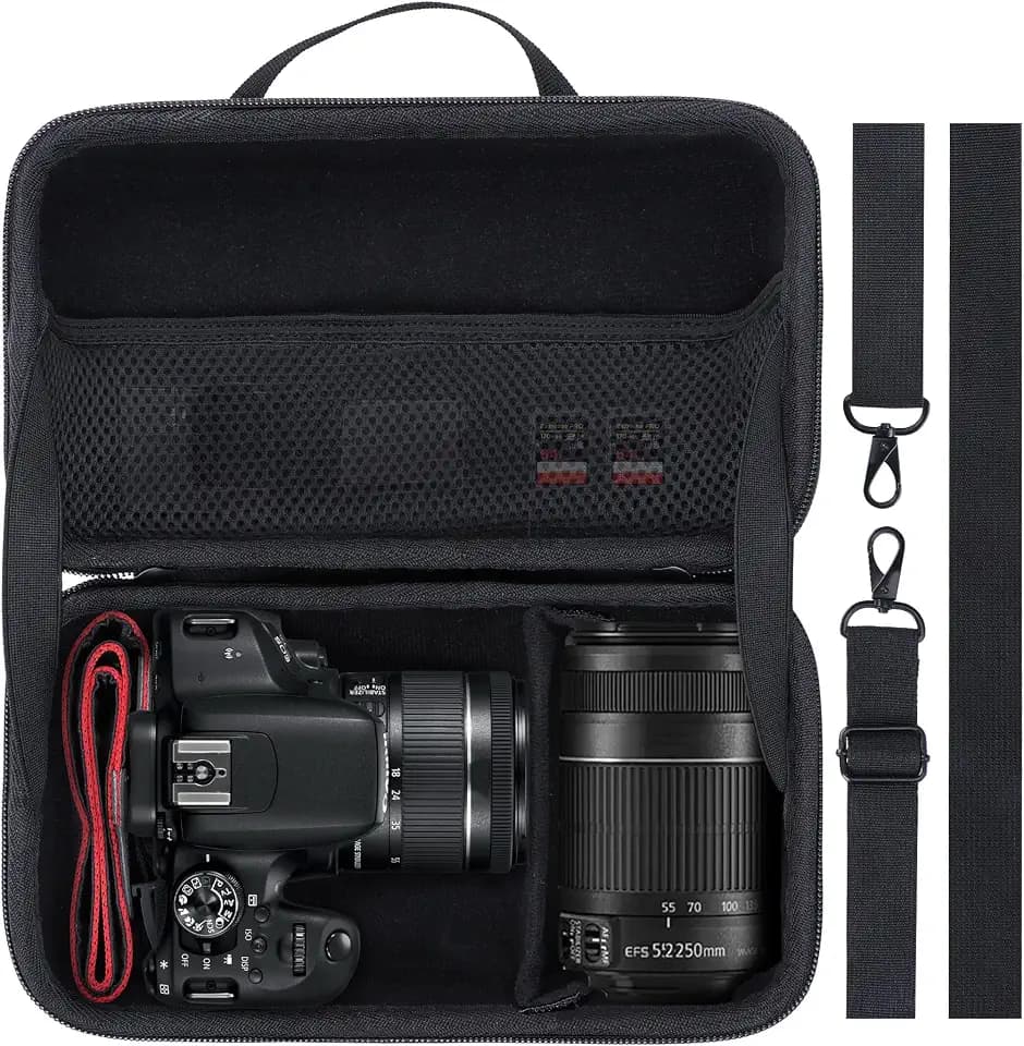 Lebakort Storage Case Compatible with Canon EOS Rebel T7 / T7i Camera