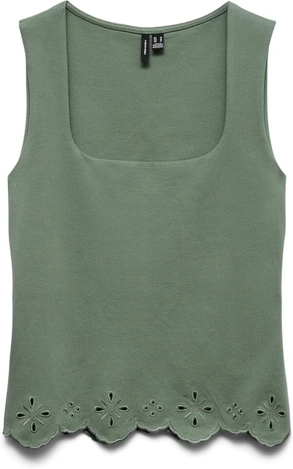 VERO Moda Damen Vmlouise Sl Square Neck Top JRS