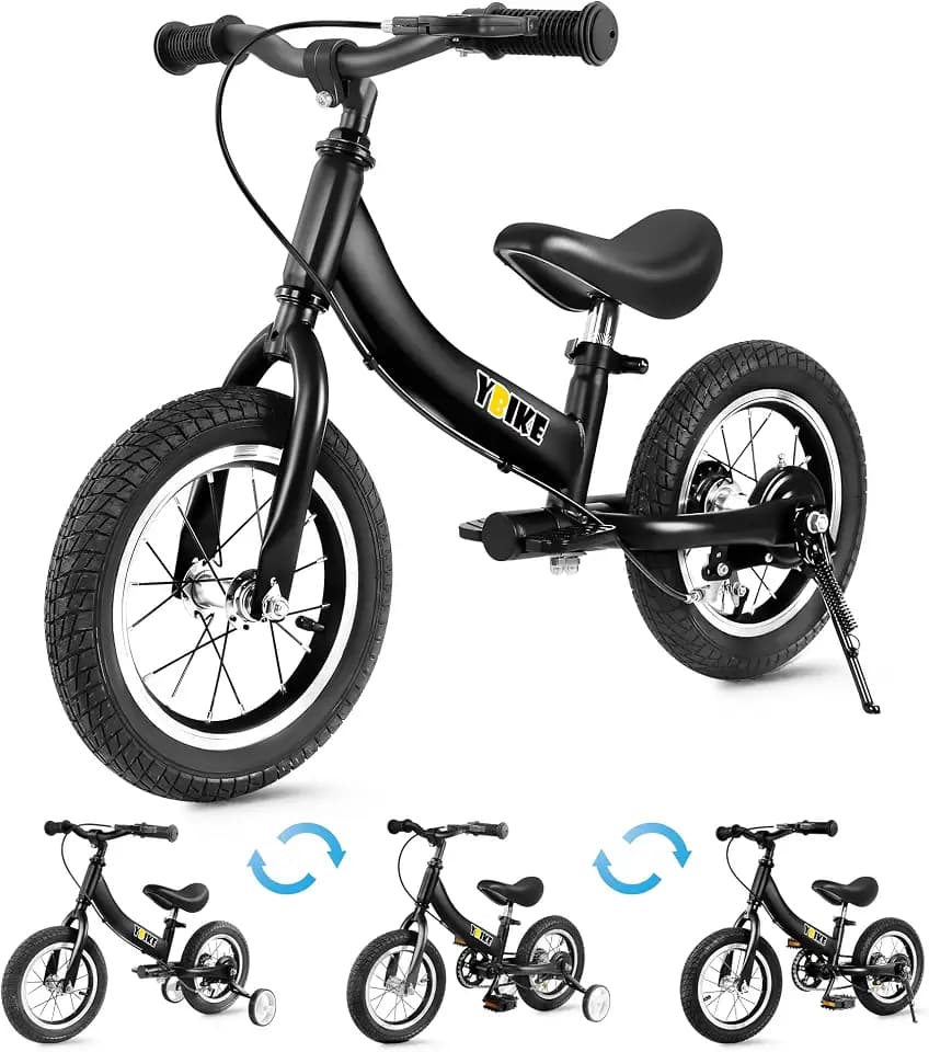 YBIKE 2 in 1 Laufrad, Kinderlaufrad und Kinderfahrrad Dual-Use-Funktion, geeignet für Kinder im Alter von 1-7, 12,14,16 Zoll mit Bremse, Pedal, Trainingstheorie