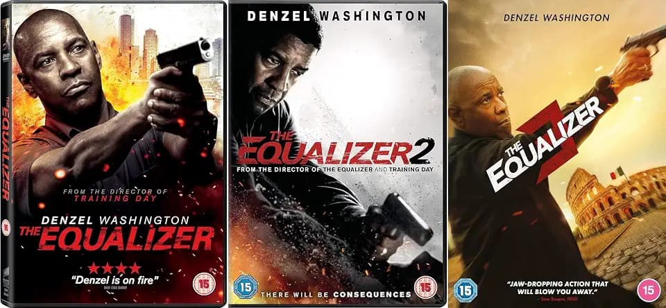 The Equalizer 1-3 collection DVD - The Equalizer / The Equalizer 2 / The Equalizer 3 DVD - The Equalizer 3 Film Complete Collection DVD