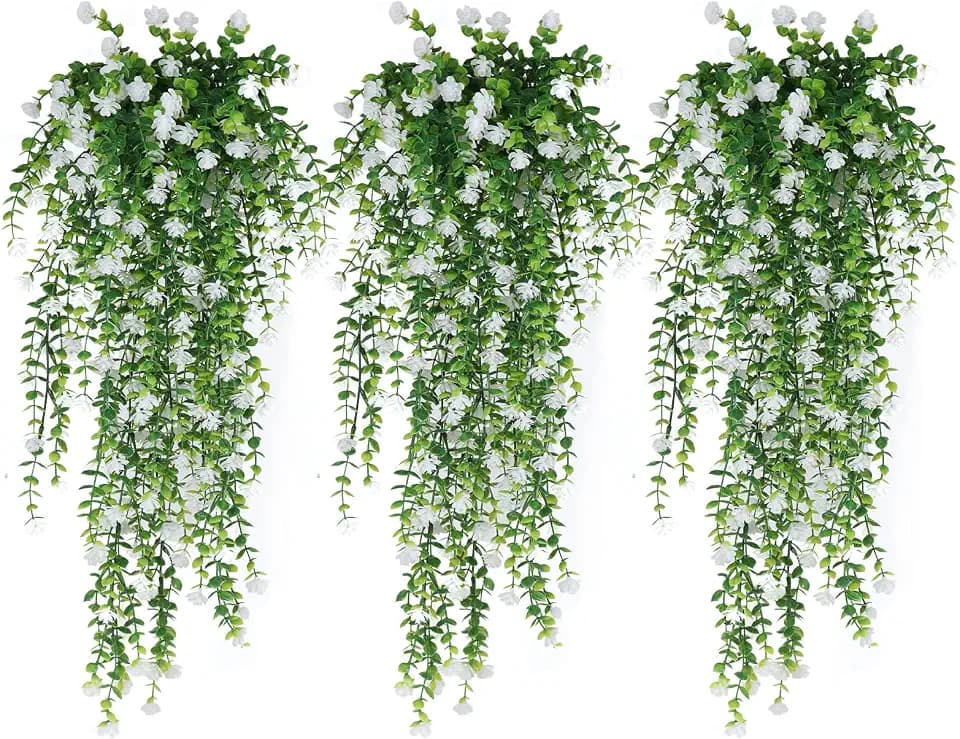 RECUTMS Artificial Hanging Plants Fake Hanging Vines Outdoor Faux Draping