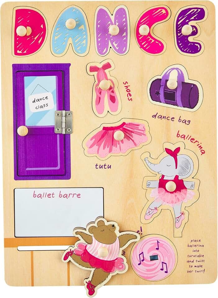 Mud Pie Baby Girls' Busy Board Puzzle, Dance