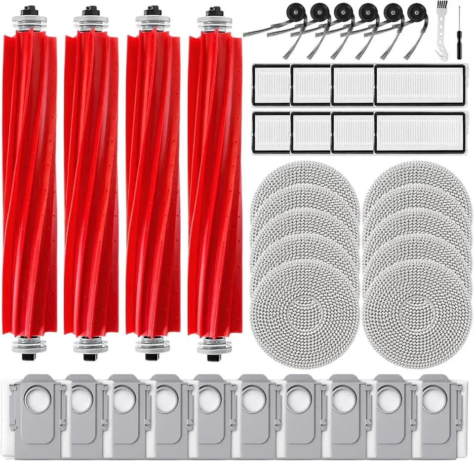 40 Stück Zubehör für Roborock QV 35A/QV 35 S/Qrevo S Pro Saugroboter