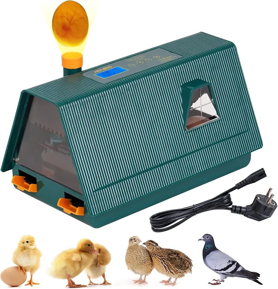Automatisch Eier-Inkubator mit Eierwender & Feuchtigkeitskontrolle, 10 Eier