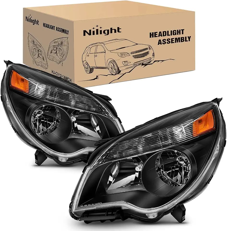 Nilight Headlight Assembly fit 2010-2015 Chevy Chevrolet Equinox