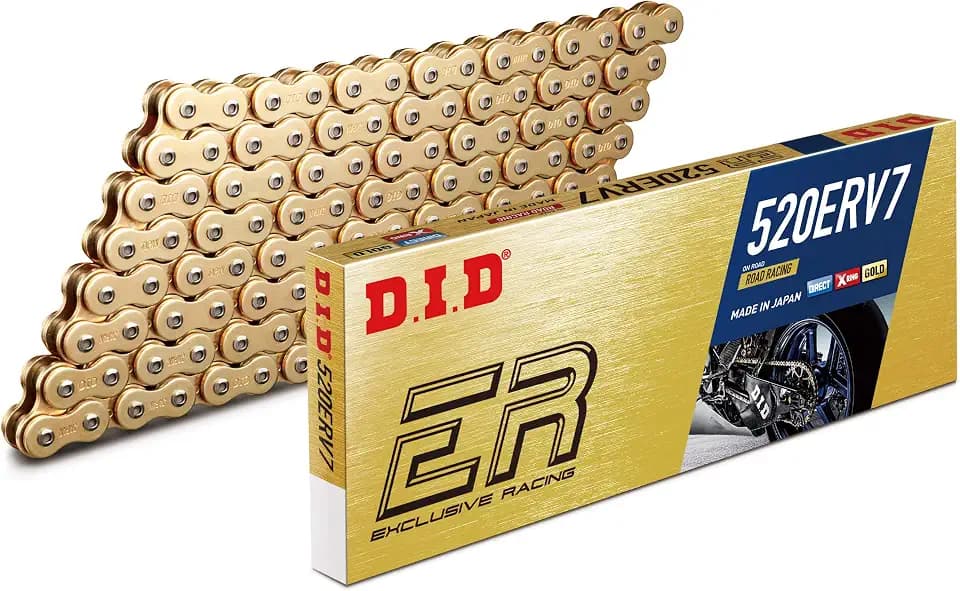 DID (520ERV7108ZB) Gold 108 Link High Performance ERV7 Series X-Ring Chain with Connecting Link