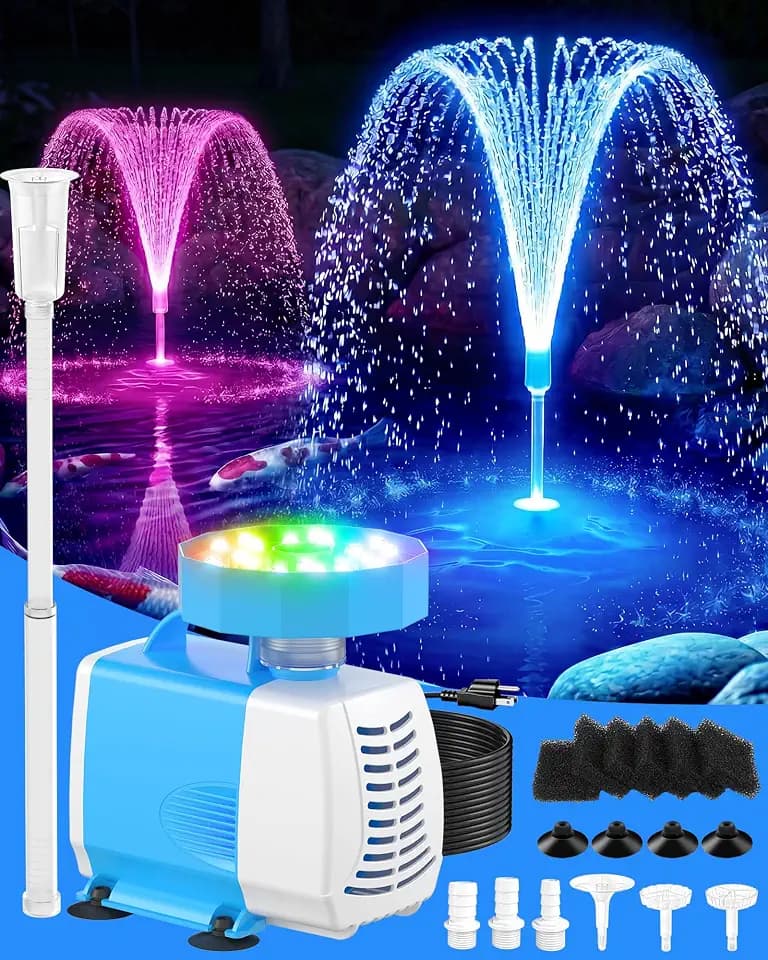 Upgraded Submersible Water Pump,660GPH Pond Pump for Fountain Lights-Blue