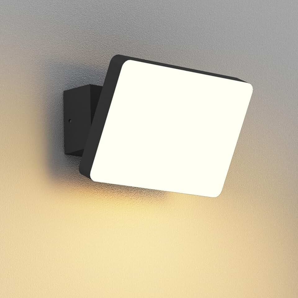 K-Bright 24W wandleuchte aussen aus Aluminium Schwarz