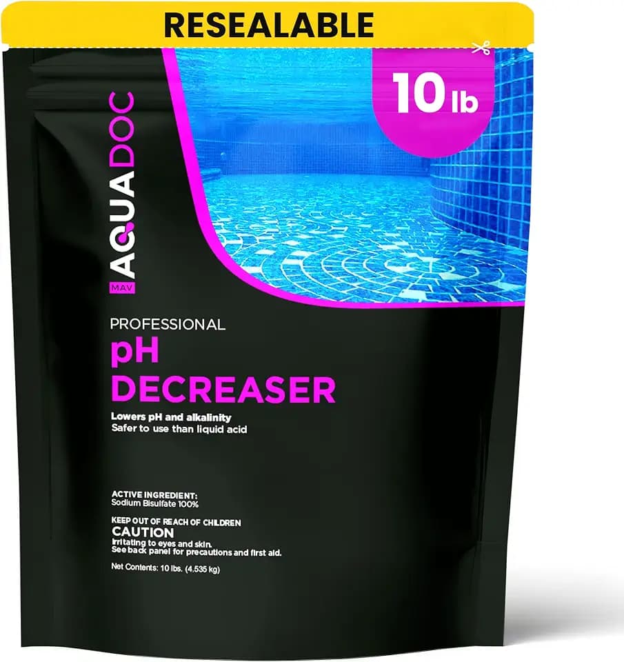 MAV AquaDoc pH Down for Pools - Sodium Bisulfate pH Decreaser - 10 lb