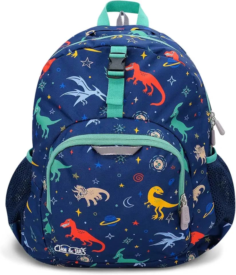 JAN & JUL Xplorer Kids' Backpack for School (Space Dinos, One Size)