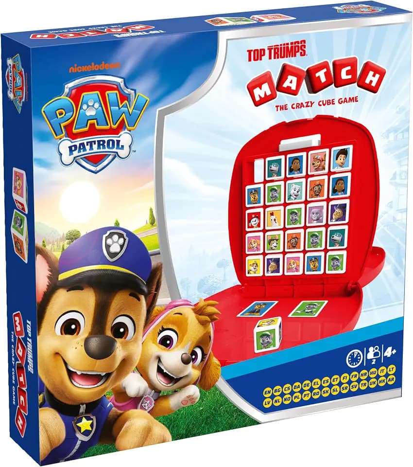 Top Trumps Paw Patrol Match – Spiele für Kinder, Paw Patrol, 4 Jahre – Logikspiel für 2 Spieler – Strategie-Spiele – Brettspiel
