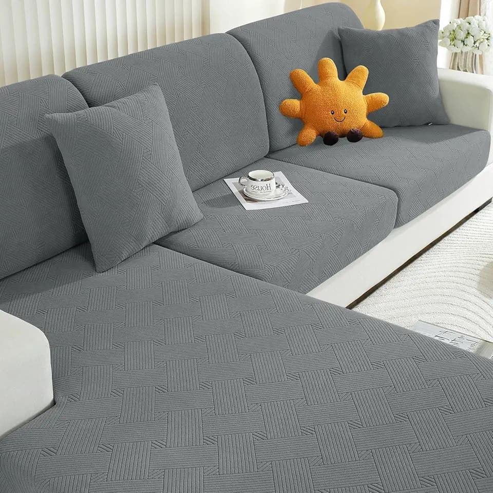 Ystyle Sofa Sitzkissenbezug Stretch, Sofa Sitzbezug, Elastischer Kissenbezüge, Sofa Sitzkissen Sofa Überzug Couch Überzug Schonbezug Sofabezug Sofaschoner (Hellgrau, 1 Sitzer*3)