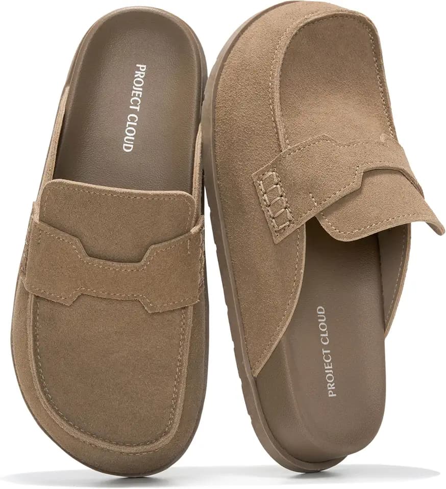 100% Genuine Leather Slip On Womens Clogs - Fall Mules for Women 2026