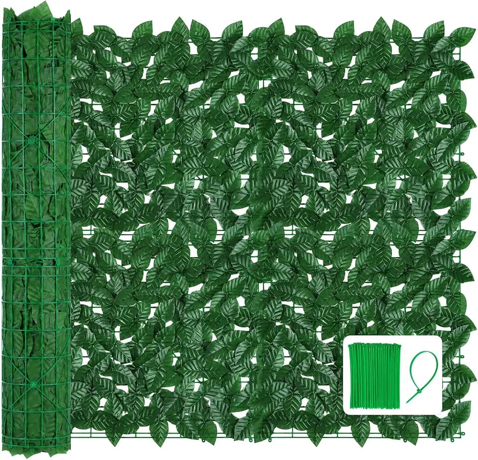 140x60inch Artificial Ivy Privacy Fence Wall Screen - Faux Greenery Backdrop Ivy Vine Leaf Hedges Fence Panels for Patio, Balcony, Garden, Backyard Indoor Outdoor Decor