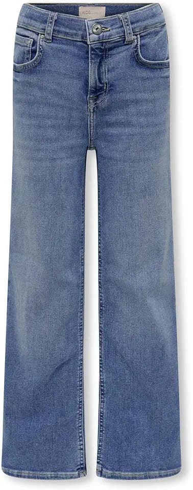 ONLY Girl Jeans mit weitem Bein KOGMADISON Mittlere Taille Weiter Beinschnitt Jeans