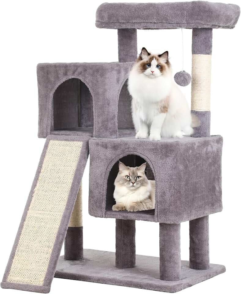 FDW | 36" Cat Tree Tower | Ashy | Sturdy Multi-Level Cat Tree