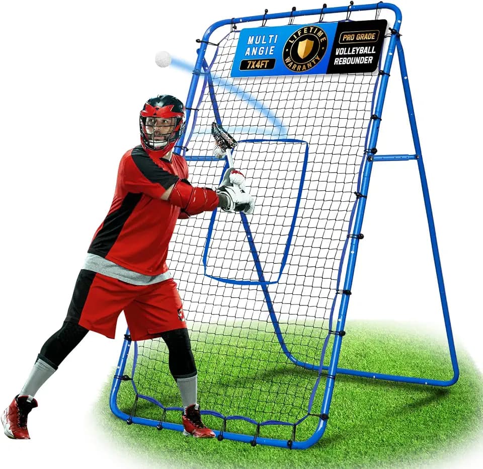 WINTHAI Volleyball Lacrosse Rebounder Pro Multi-Sport Practice Training Net