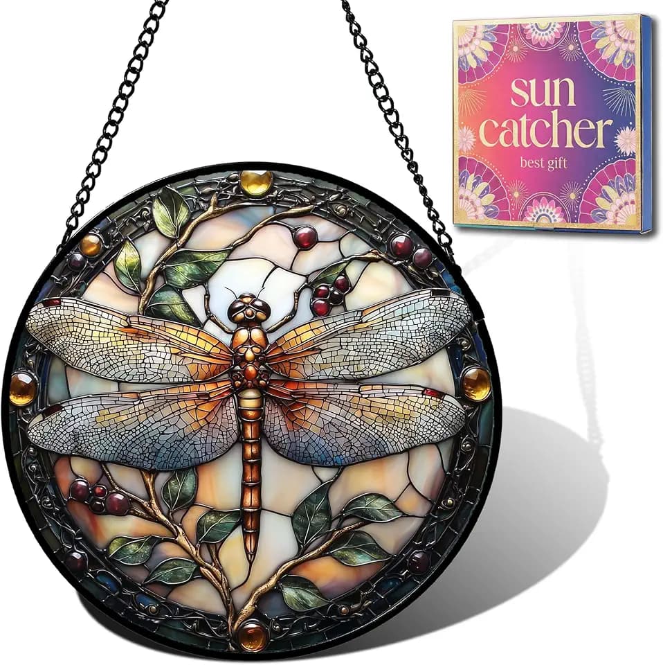 Dragonfly Acrylic Suncatcher Sun Catchers Indoor Window Gifts for Mom 7.8"