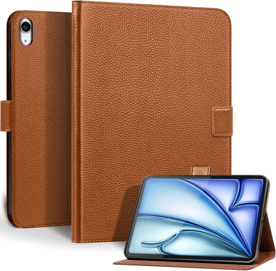 Leather Case for iPad Air 11" M3/M2, 5th/4th Gen 10.9", Brown