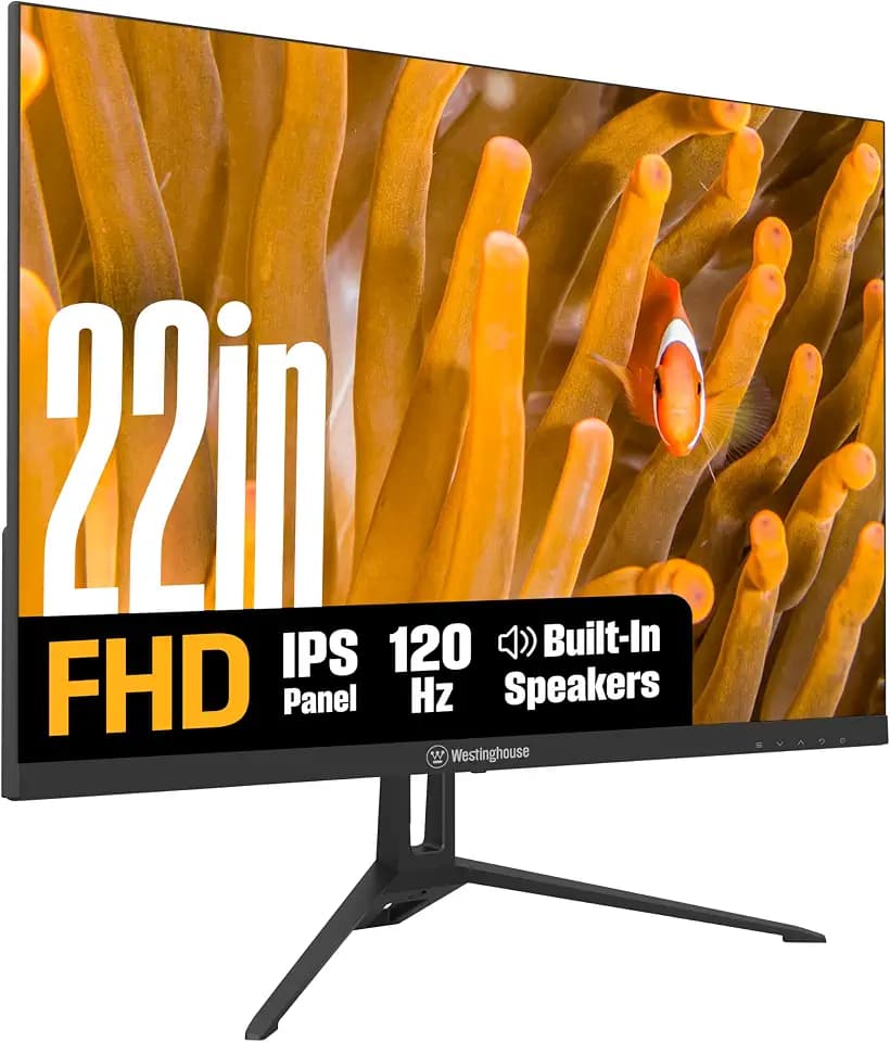Westinghouse 22 Inch FHD 1080P IPS 120Hz Computer & Gaming Monitor with HDR