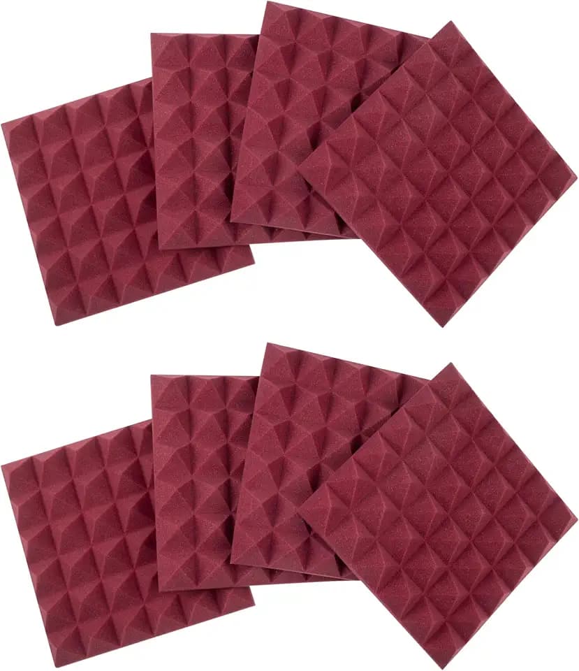 Gator Frameworks GFW-ACPNL1212PBDY-8PK 8 Burgundy 12x12 Acous Panel