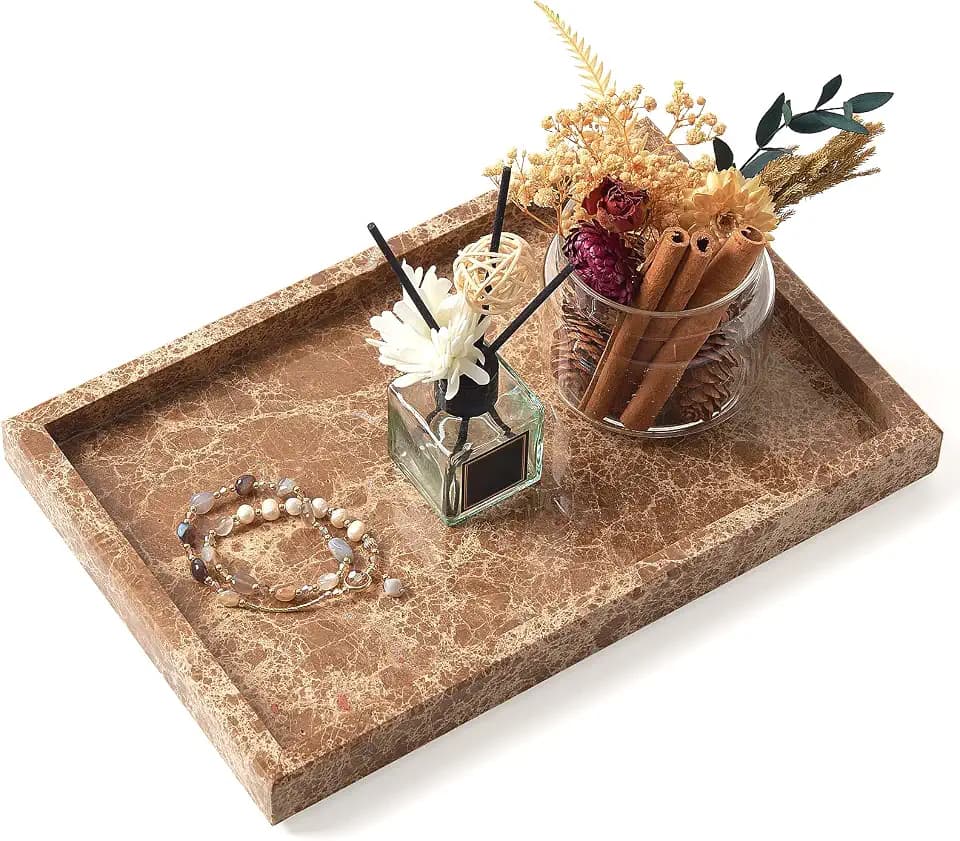 Marble Bathroom Tray,Pure Natural Vanity Tray