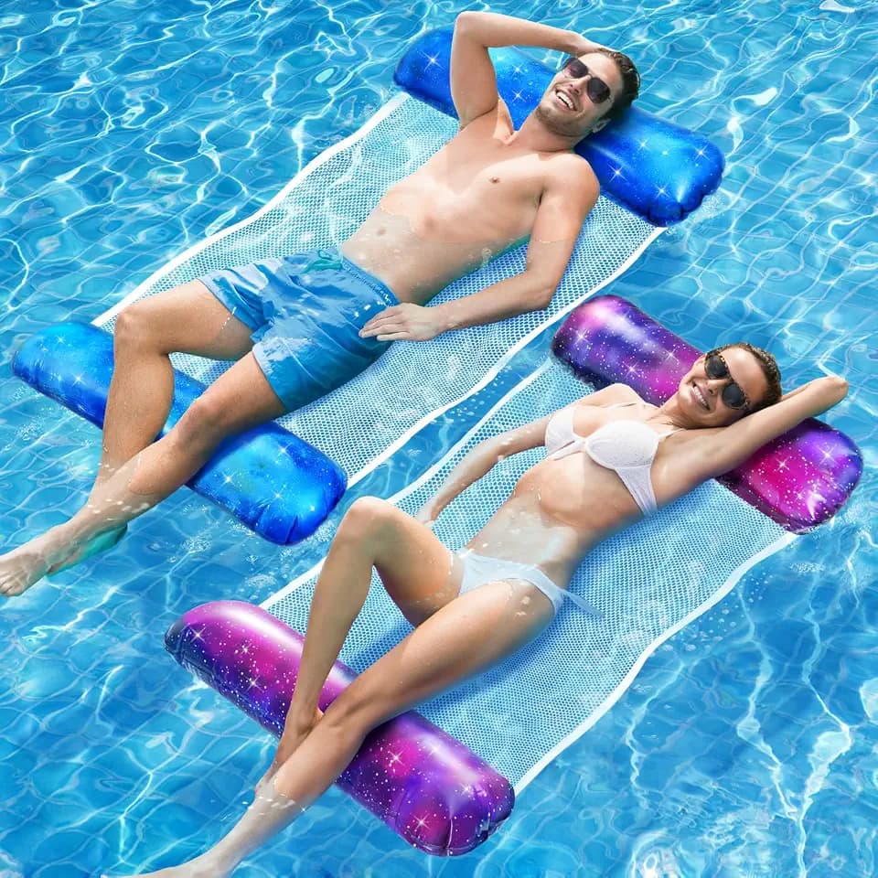 Dusor Luftmatratze Pool Zubehör 2Stück, XL Luftmatratze Wasser Hängematte
