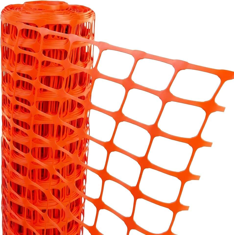 Electriduct Plastic Construction Fencing 250 Feet Orange Netting Barrier Safety Mesh Snow Fence Roll