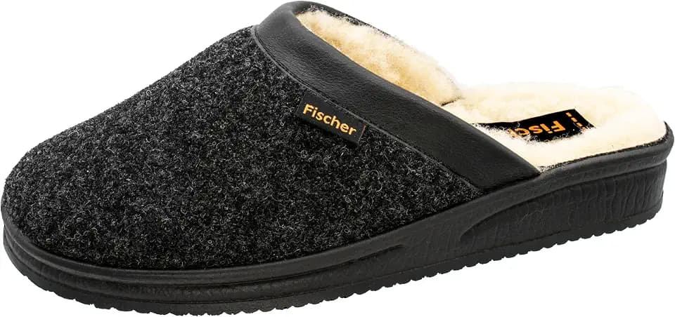 Fischer Herren Hausschuh warm gefüttert Pantoffel Filz 204609