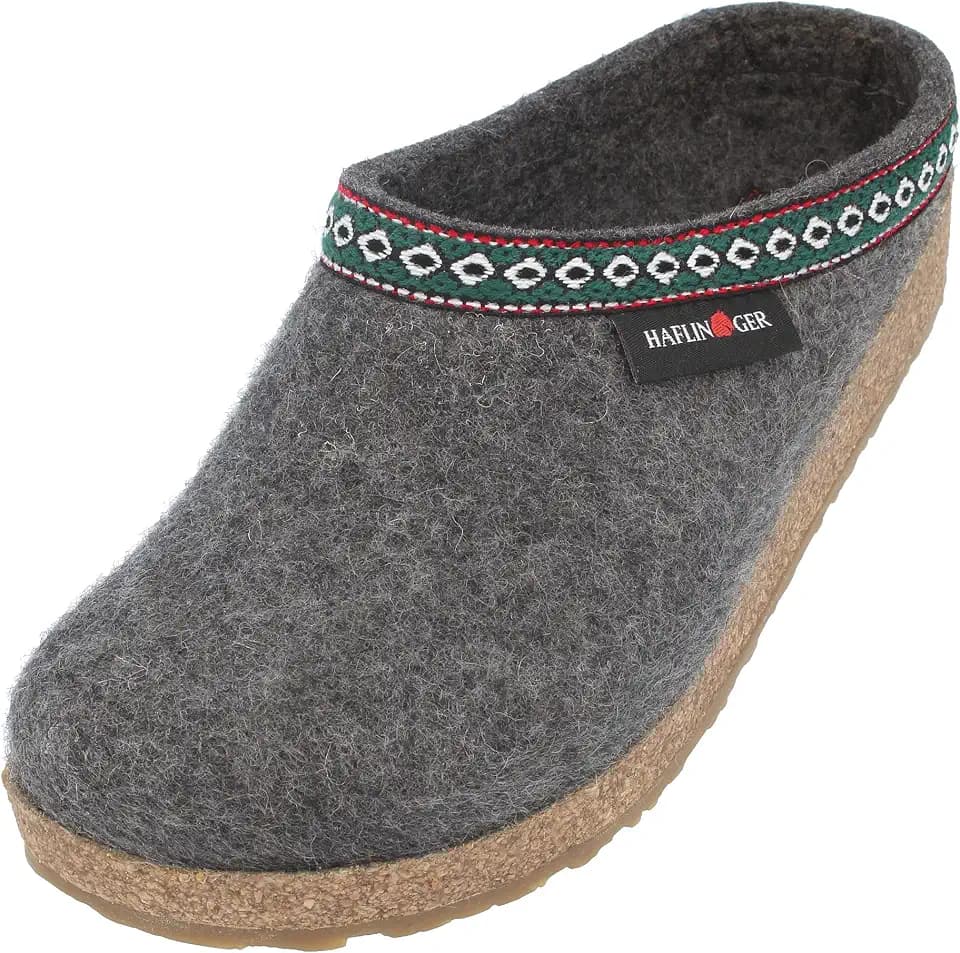 HAFLINGER Grizzly GZ Felt Clog Slipper Unisex
