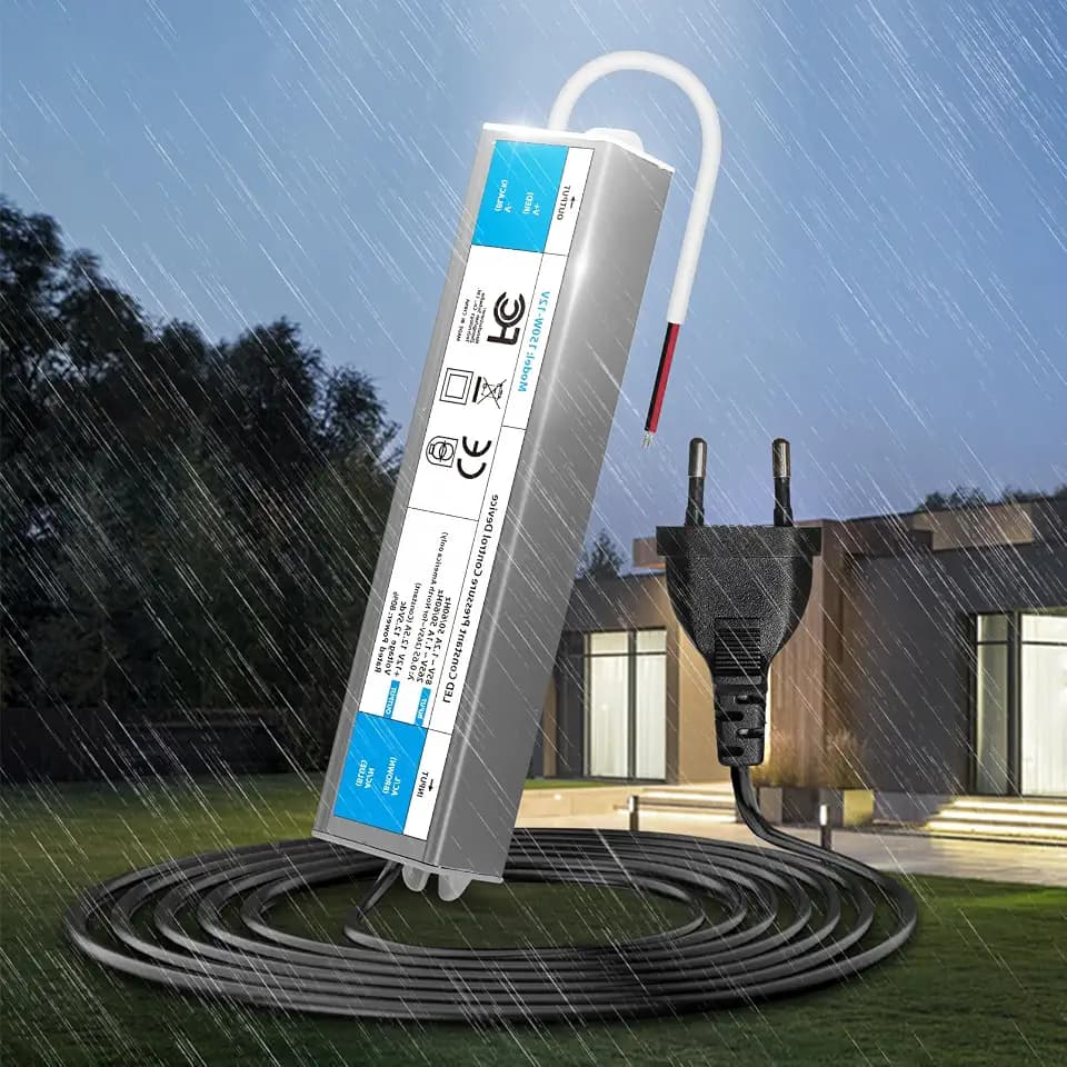 KSIBNW LED Trafo 12V 150W 12,5A Netzteil Adapter IP67 Outdoor Wasserdicht Transformator mit Stecker, Treiber 230V AC auf DC 12Volt Konstantspannung Niedervolt Schaltnetzteil für Außen LED Streifen