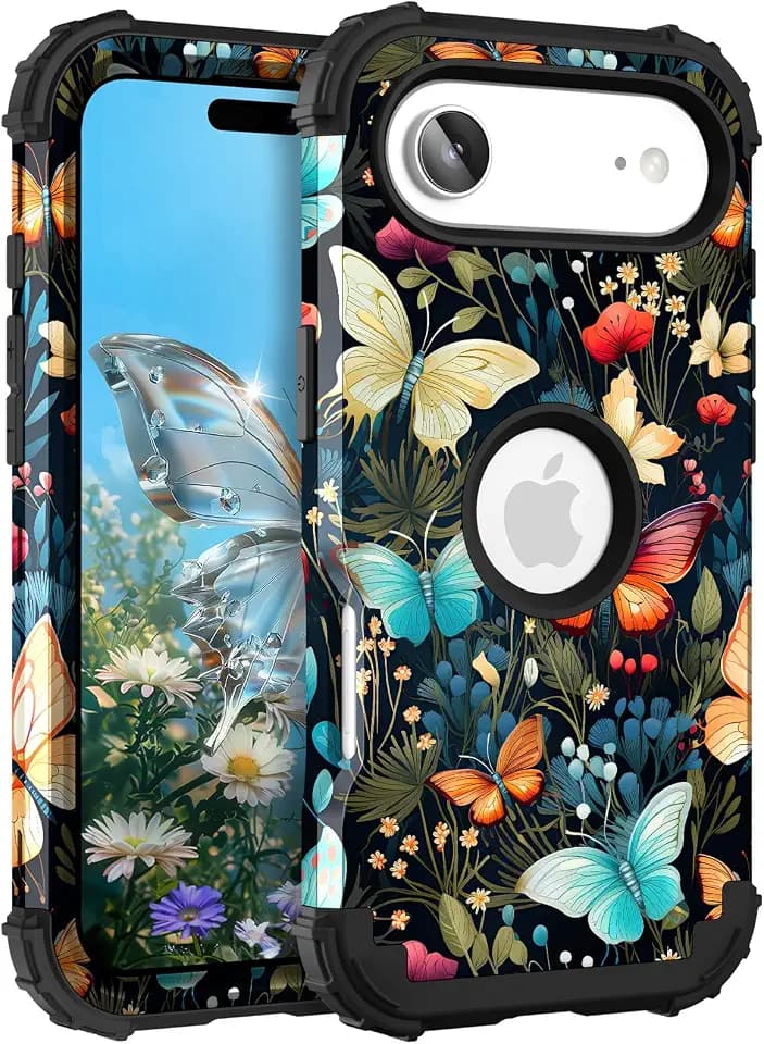 Hocase Heavy Duty Case for iPhone Air 6.5"", Joyful Butterfly