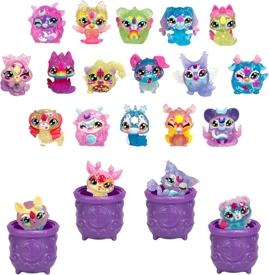 Magic Mixies Minis - Shimmerverse-Serie Megapack mit 4 verborgenen, individuellen Mixies in 4 Mini-Kesseln und 5 neuen Teams mit einzigartigen Zauberkräften