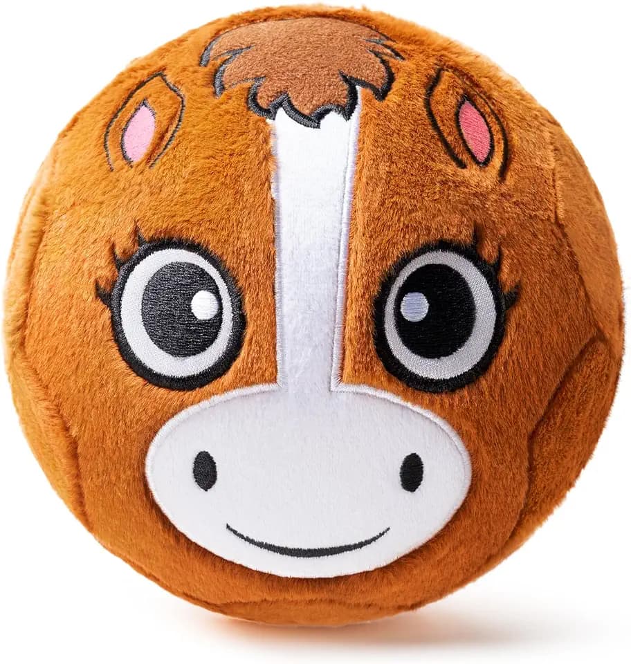 VangeBow Silent Indoor Soccer Ball for Toddlers Soft Plush Toy (Pony)