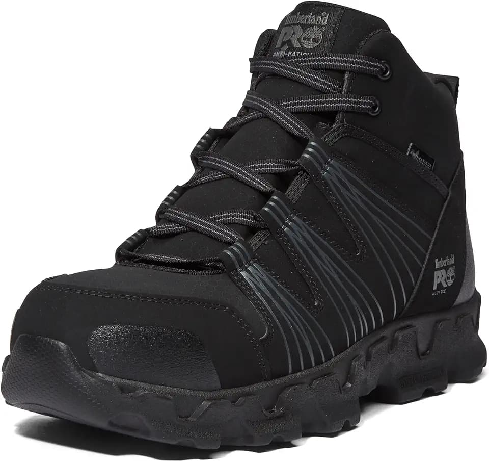 Timberland PRO Men's Powertrain Mid Alloy Toe ESD Industrial Athletic Work Boot