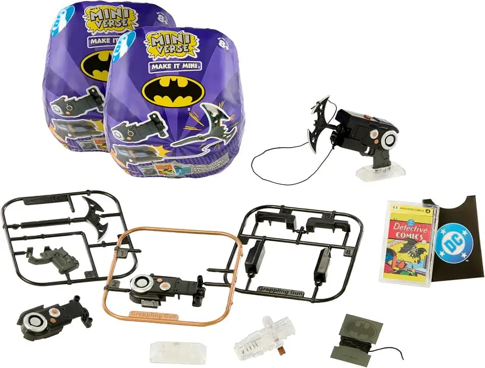 MGA's Miniverse Make It Mini Batman (2 Pack), Blind Packs, Batman Iconic Gadgets, Mini Comic Books, Collectors, 8+, NO DUPLICATES