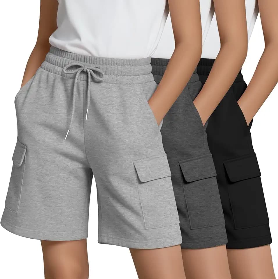 3 Pack Girls' Cargo Bermuda Shorts