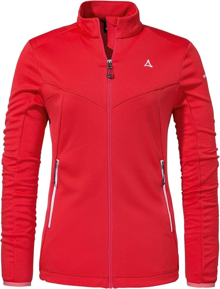 Schöffel Damen Fleece Jacket Svardalen L, schnell trocknende Fleecejacke mit Kragen, funktionales Outdoor Fleece, mit Reißverschluss-Taschen und elastischem Saum