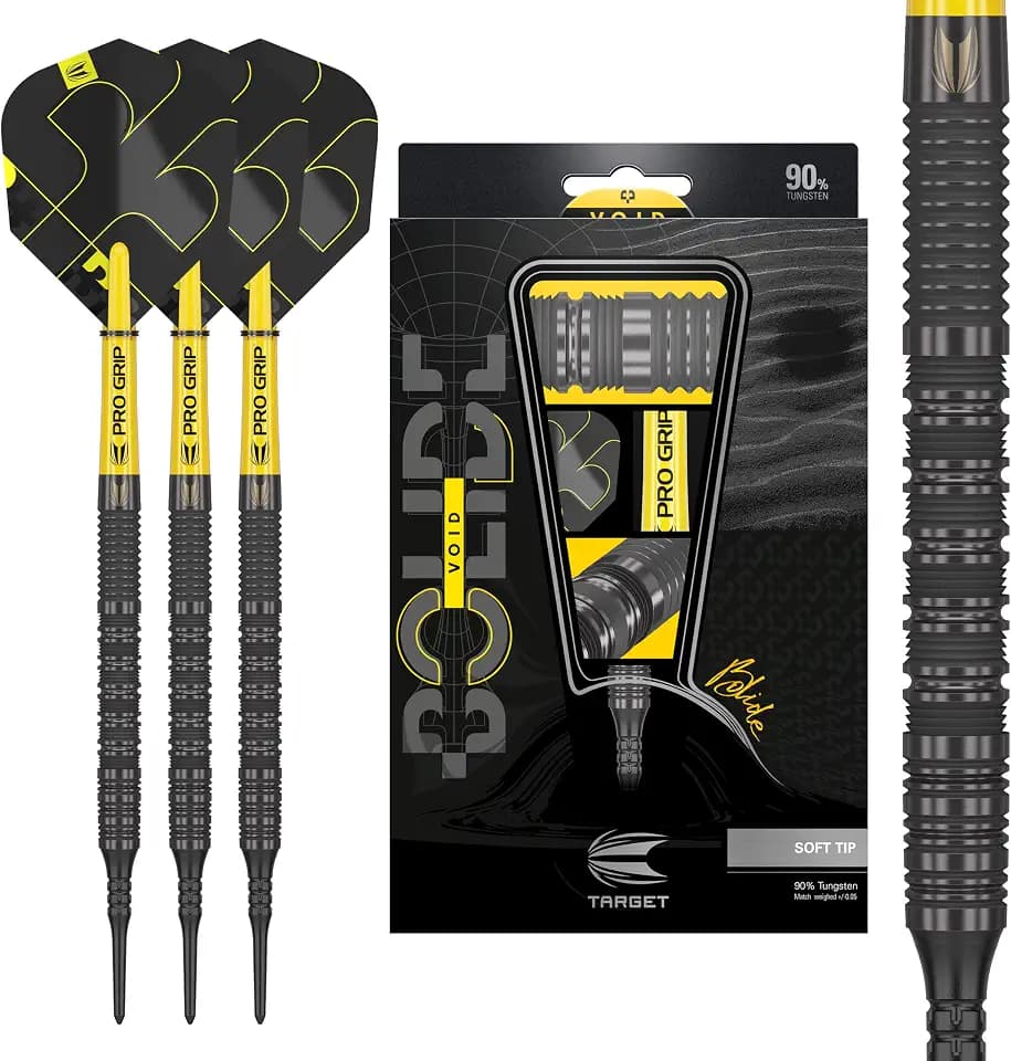 Target Darts Bolide Void 10 90% Wolfram Soft Darts Pfeile mit Kunststoffspitze Dartpfeile mit Kunststoffspitze für elektronische Dartscheibe | Professionelle Soft Tip Dartpfeile