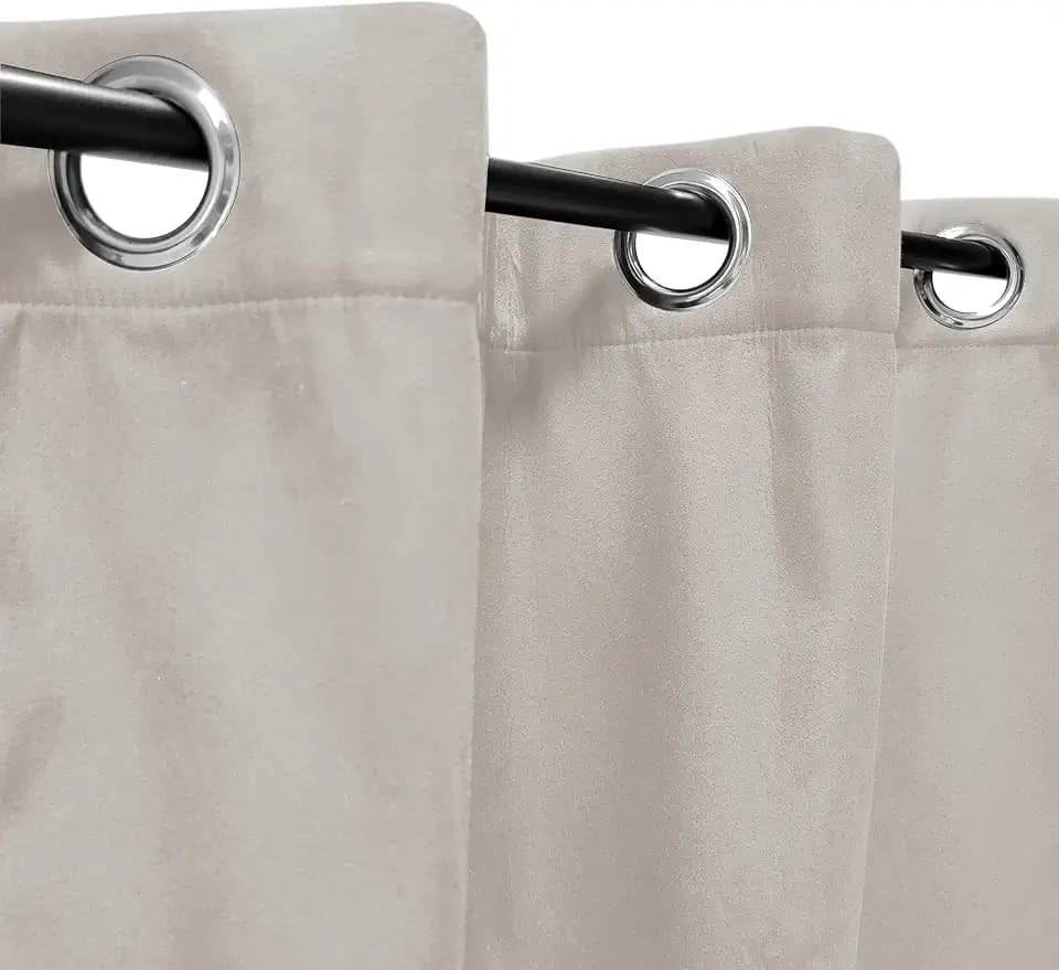Atout Ciel Thermovorhang, Velourslederimitat, gefüttert, 140 x 180 cm, Beige