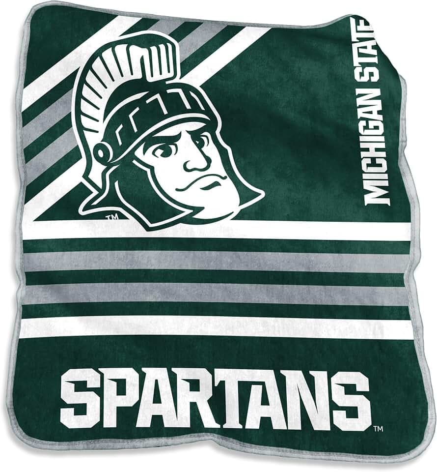 Logo Brands NCAA Raschel Throw Blanket – 50 x 60 Soft Fleece Blanket, Officially Licensed Collegiate Design, Cozy Throw for Tailgating, Game Day, & Home Décor