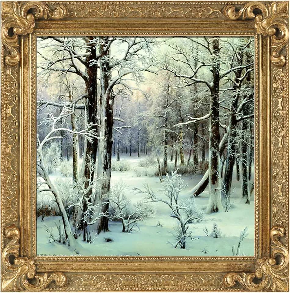 Solid Wood Canvas Frame for 8x8 Watercolor Oil Paintings Prints,Gold