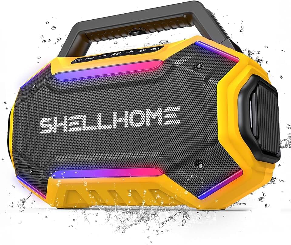 80W Bluetooth Outdoor Speakers, Portable Waterproof Jobsite Speaker