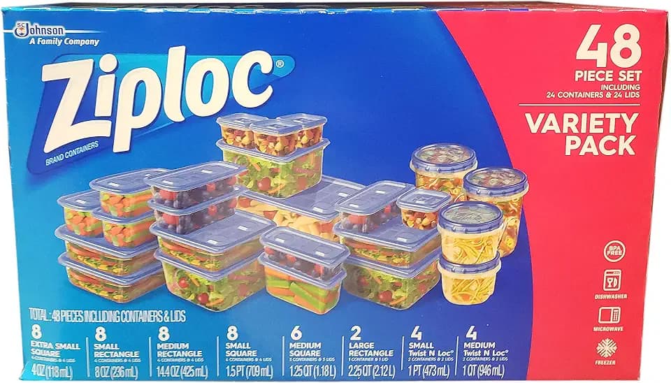 Ziploc Frischhaltedosen mit Deckel Vielzahl 24 Stück